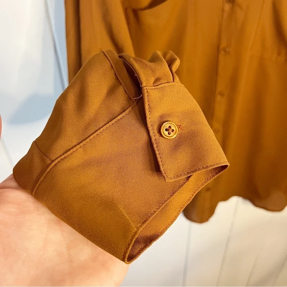 Maurices Rust/Brown Button Down Top. Size XXL. NWT. - Picture 3 of 7